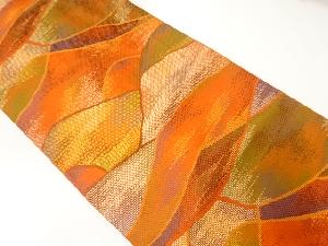 リサイクル　抽象模様織出し名古屋帯